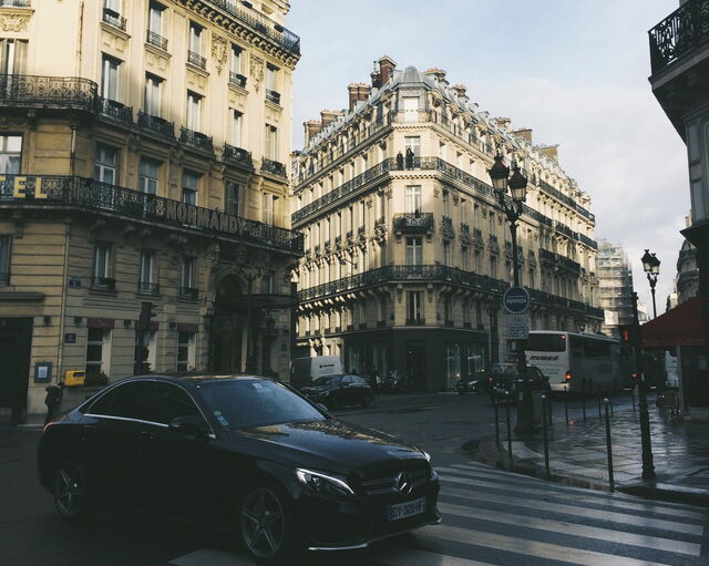 Rues de Paris en hiver