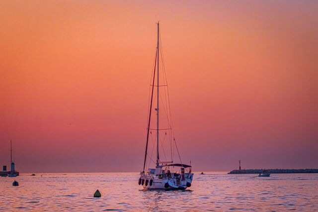 Un coucher de soleil en Croatie