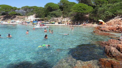 Une section de la plage de Palombaggia