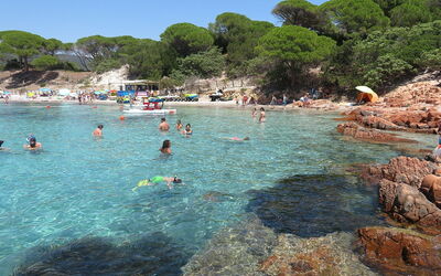 Une section de la plage de Palombaggia