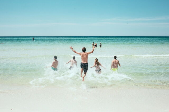 À la plage