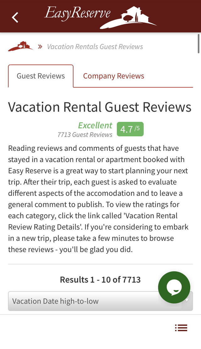 Easy Reserve App, Avis