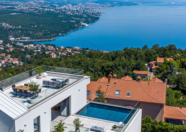 Vue du ciel d'Opatija