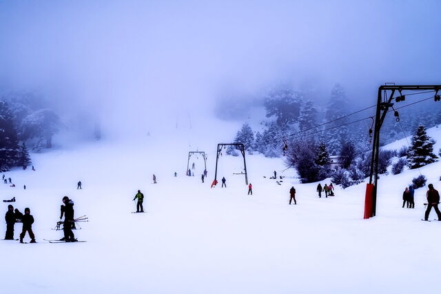 Faire du ski en Grèce