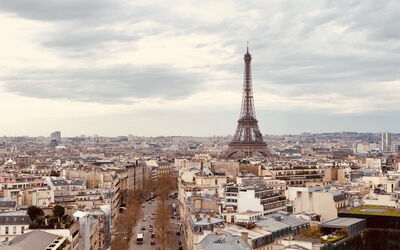 Vue de la tour Eiffel en automne