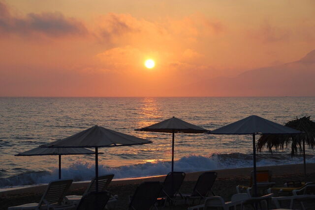 Coucher soleil, Crete