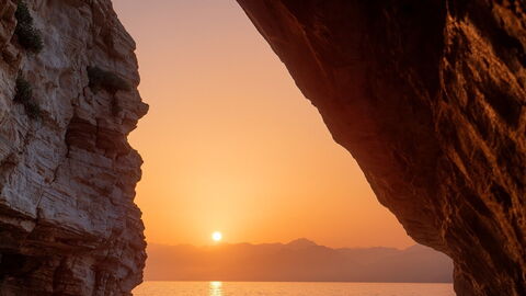 Coucher de soleil en Crète