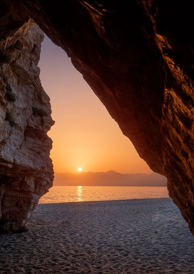 Coucher de soleil en Crète