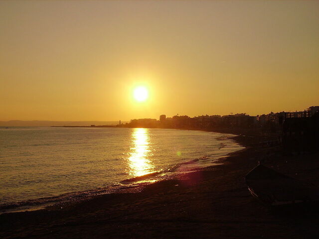 La mer au coucher du soleil, Estepona