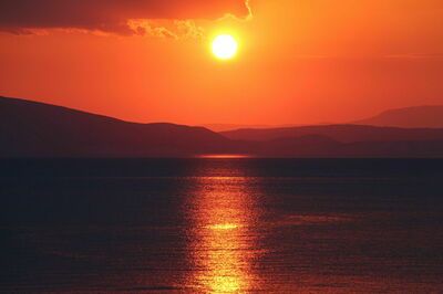 Coucher de soleil depuis la Villa Gustav