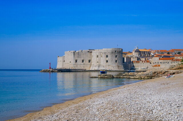 Une plage à Dubrovnik
