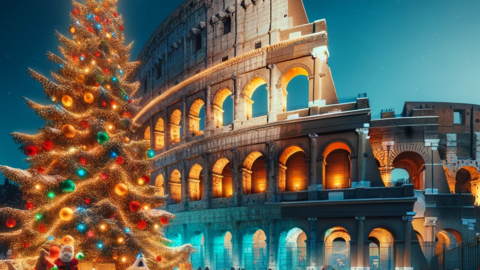 Rendu artistique de Noël à Rome