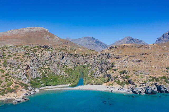Plage de Preveli, rivière