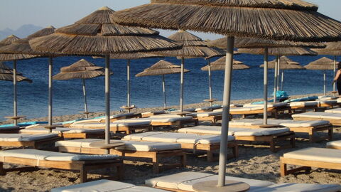 Kos, chaises longues