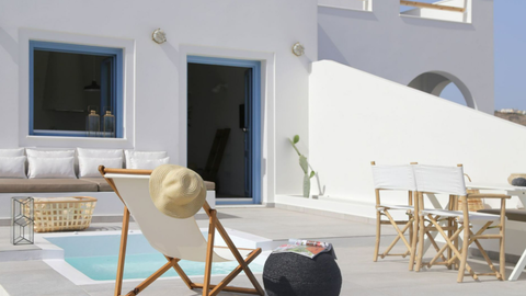 Oia, Santorin 1, jardin arrière