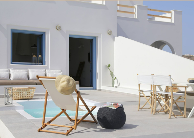 Oia, Santorin 1, jardin arrière