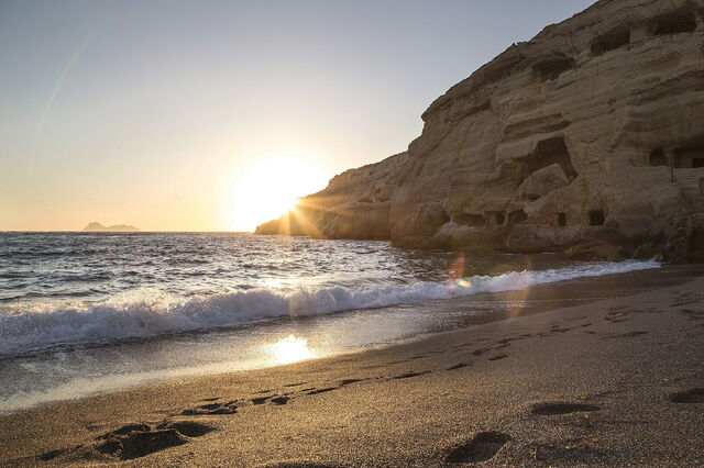 Matala, le coucher du soleil