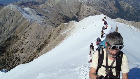 Montée sur le mont Taygetos