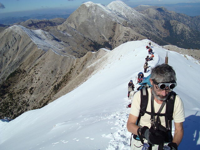 Montée sur le mont Taygetos
