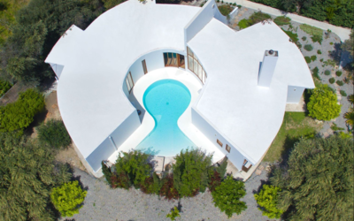 Vue aérienne de la Villa Ixia