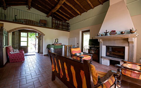 Il Nido In Garfagnana: Pièce, Propriété, Bâtiment, Foyer, Design Intérieur, Salon, Meubles, Maison, Plafond, Immobilier