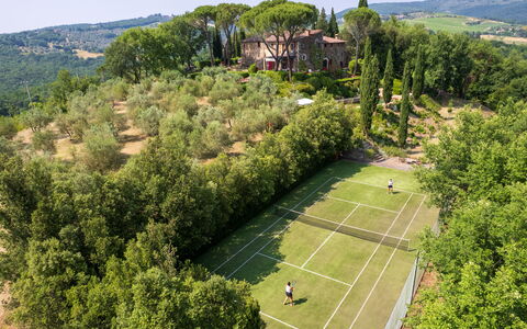 Villa Le Corti: Arbre, Végétation, Vue Du Ciel, Paysage, Lot Terre, Photographie Aérienne, Biens, Jardin, Aménagement Paysager, Plantation