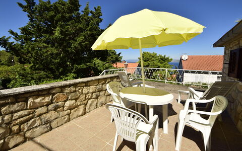 Villa Palma: Ciel, Bâtiment, Meubles, Table, Chaise, Parapluie, Plante, Tableau De Plein Air, Ombre, Mobilier De Jardin