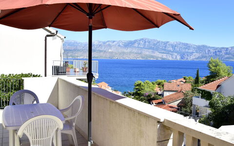 Villa Bay View: Parapluie, Propriété, Immobilier, Bâtiment, Ombre, Maison, Bleu Azur, Vacances, Balcon, Domicile