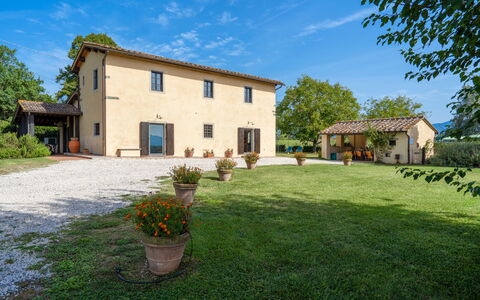 Villa La Collina: Plante, Ciel, Nuage, Bâtiment, Fenêtre, Arbre, Pot De Fleur, Maison, Lot Terre, Porte