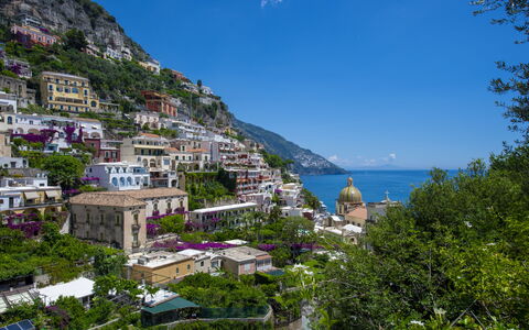Villa Deli, In Positano, Sea View, Ac: Ciel, L'Eau, Bâtiment, Plante, Bleu Azur, Arbre, Plan D'Eau, Cotiers Et Relief Océaniques, Paysage Naturel, Montagne