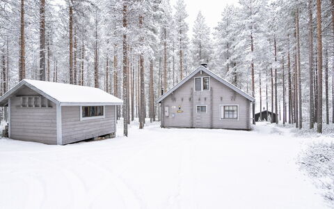Kitkaranta: Neige, L'Hiver, Bois, Chalet, Maison, Domicile, Gelé, Toit, Siding