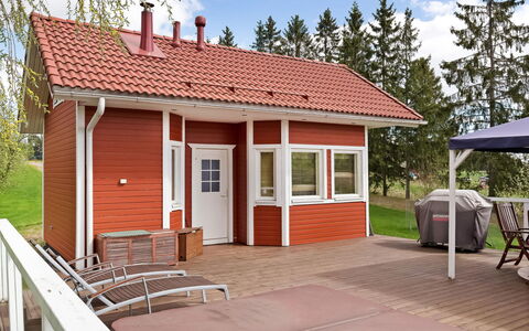 Mustijoenranta: Arbre, Banque, Maison, Chalet, Lac, Étang, Forêt, Cabane En Rondins