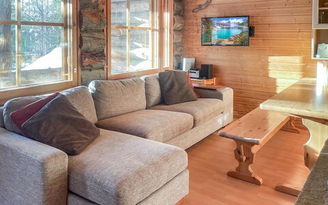 Ylläsrivit C 8 Villa Änkyrä: Voie Navigable, Banque, Cours D'Eau, Lac, Chalet, Forêt, Canal, Réservoir, Cabane En Rondins