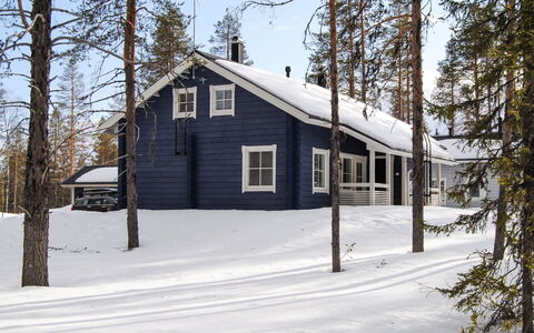 Ylläs Mustikka B: Voie Navigable, Banque, Cours D'Eau, Lac, Chalet, Forêt, Canal, Réservoir, Cabane En Rondins