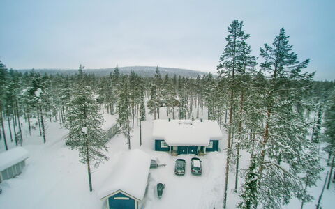 Ylläs Mustikka B: Voie Navigable, Banque, Cours D'Eau, Lac, Chalet, Forêt, Canal, Réservoir, Cabane En Rondins