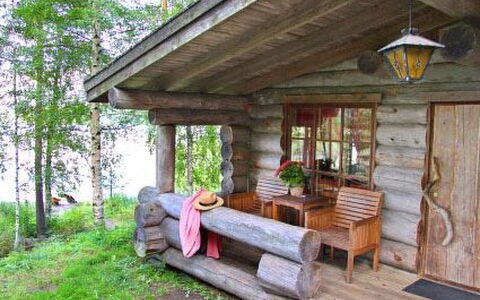 Mäkitorppa: Arbre, Banque, Maison, Chalet, Lac, Étang, Forêt, Cabane En Rondins
