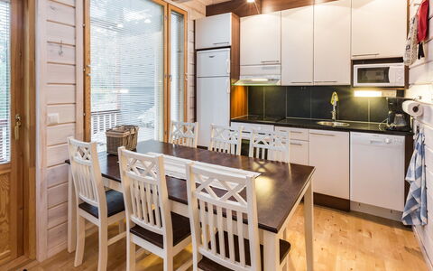Ylläksen Sirppikuu 2: Bois, Design Intérieur, Sol, Meubles, Sol, Parquet, Plafond, Pièce, Cuisine, Dur