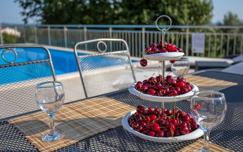 Legović: Rouge, Table, Aliments, Bleu Cobalt, Maîtresse, Fruit, Nappe De Table, Plante, Meubles