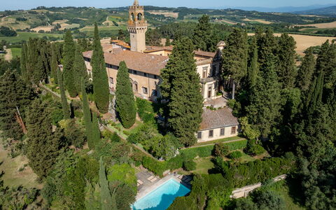 Montegufoni: Arbuste, Biens, Manoir, Jardin, Château, Palais, Aménagement Paysager, Demeure Seigneuriale