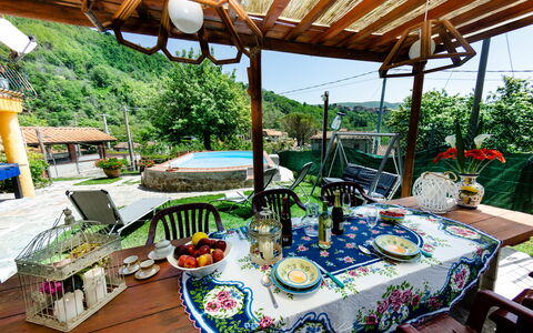 Casa Di Renzo: Propriété, Repas, Table, Immobilier, Maison, Recours, Brunch, Pièce, Bâtiment, Patio