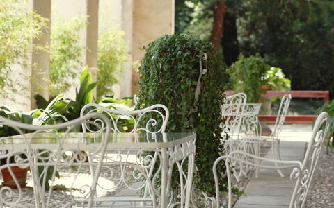 Ca' Marcello: Meubles, Chaise, Plante, Table, Herbe, Pièce, Pot De Fleur, Jardin, Porche, Arbuste