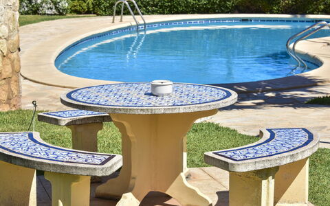 Club San Juan: Bleu, Meubles, Mobilier De Jardin, Tableau De Plein Air, Jardin, Aménagement Paysager, Conception, Patio