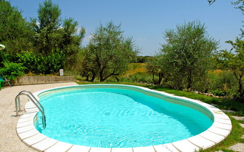 Gambassi Terme 840: Piscine, Propriété, Loisir, Immobilier, Arrière-Cour, Herbe, Arbre, Maison, Rectangle, Biens