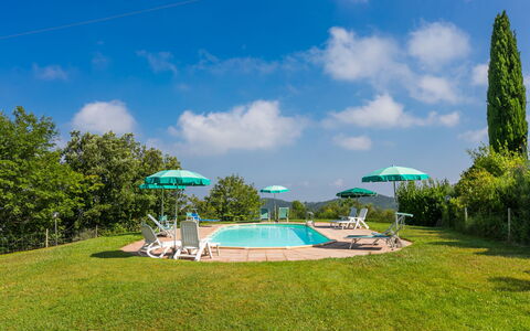 Poggio al Colle: Nuage, L'Eau, Ciel, Propriété, Plante, Arbre, Paysage Naturel, Lot Terre, Piscine, Plan D'Eau