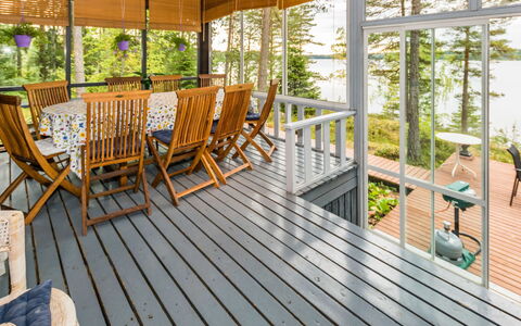 Ranta-Iivari: Arbre, Banque, Maison, Chalet, Lac, Étang, Forêt, Cabane En Rondins