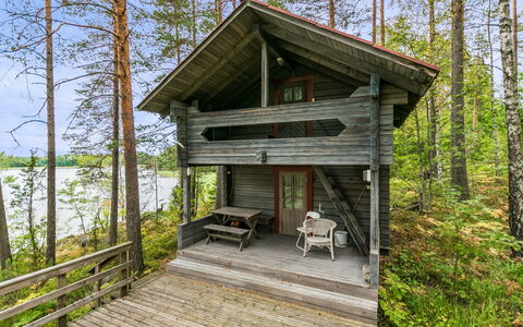 Ranta-Iivari: Arbre, Banque, Maison, Chalet, Lac, Étang, Forêt, Cabane En Rondins