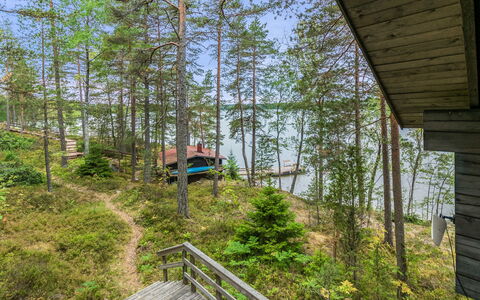 Ranta-Iivari: Arbre, Banque, Maison, Chalet, Lac, Étang, Forêt, Cabane En Rondins