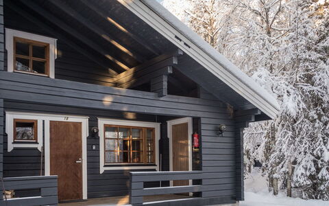 Rukantaika 1B: Bois, Chalet, Domicile, Siding, L'Hiver, Cabane En Rondins, Gelé, Neige, Dur, Batiments Jardin
