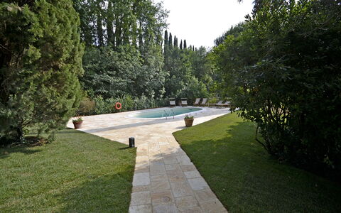 Villa Del Castagno: Herbe, Propriété, Pelouse, Jardin, Cour, Arrière-Cour, Aménagement Paysager, Arbuste, Paysage, Arbre