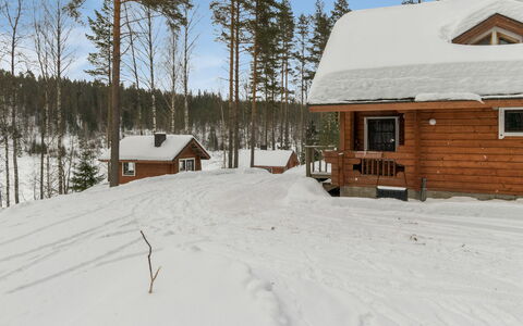 Vuorilahti: Neige, Bois, L'Hiver, Chalet, Maison, Domicile, Gelé, Géologique Phénomène, Cabane En Rondins